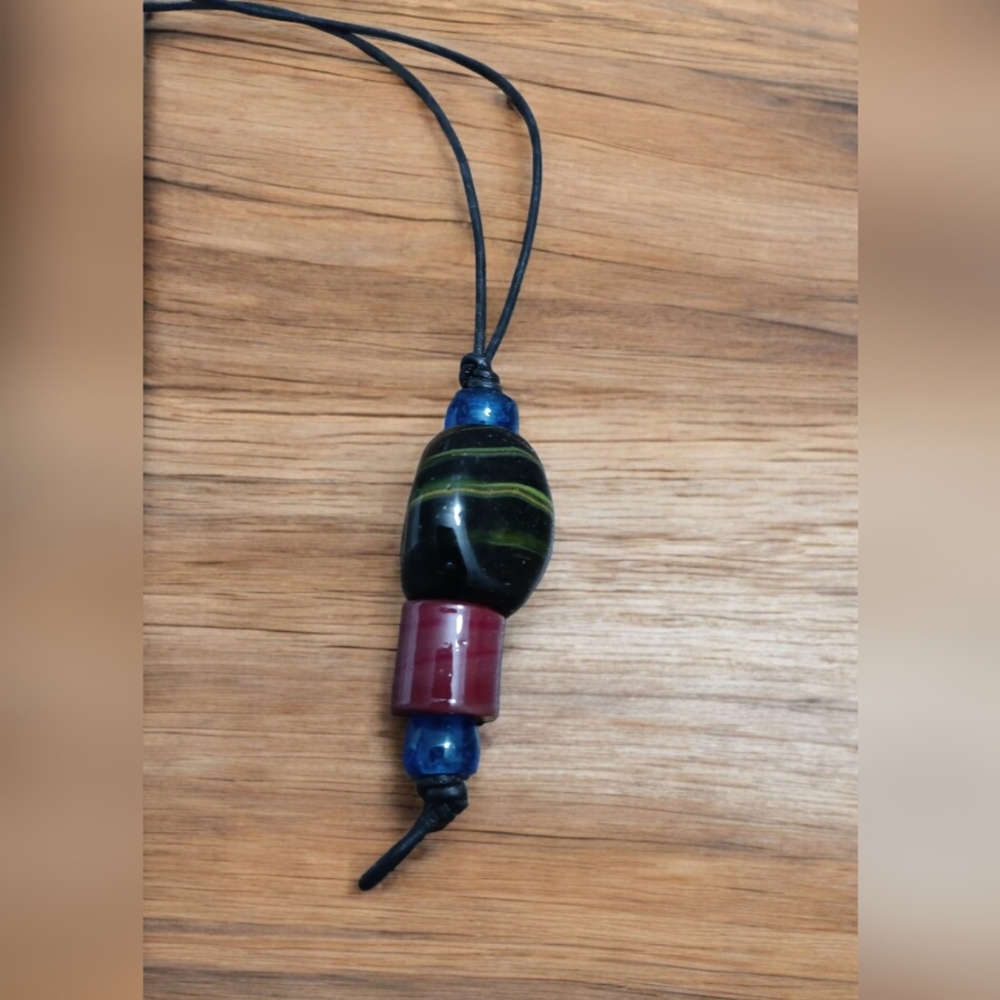 🌟3/$15 Handmade Multicolored Glass Bead Necklace